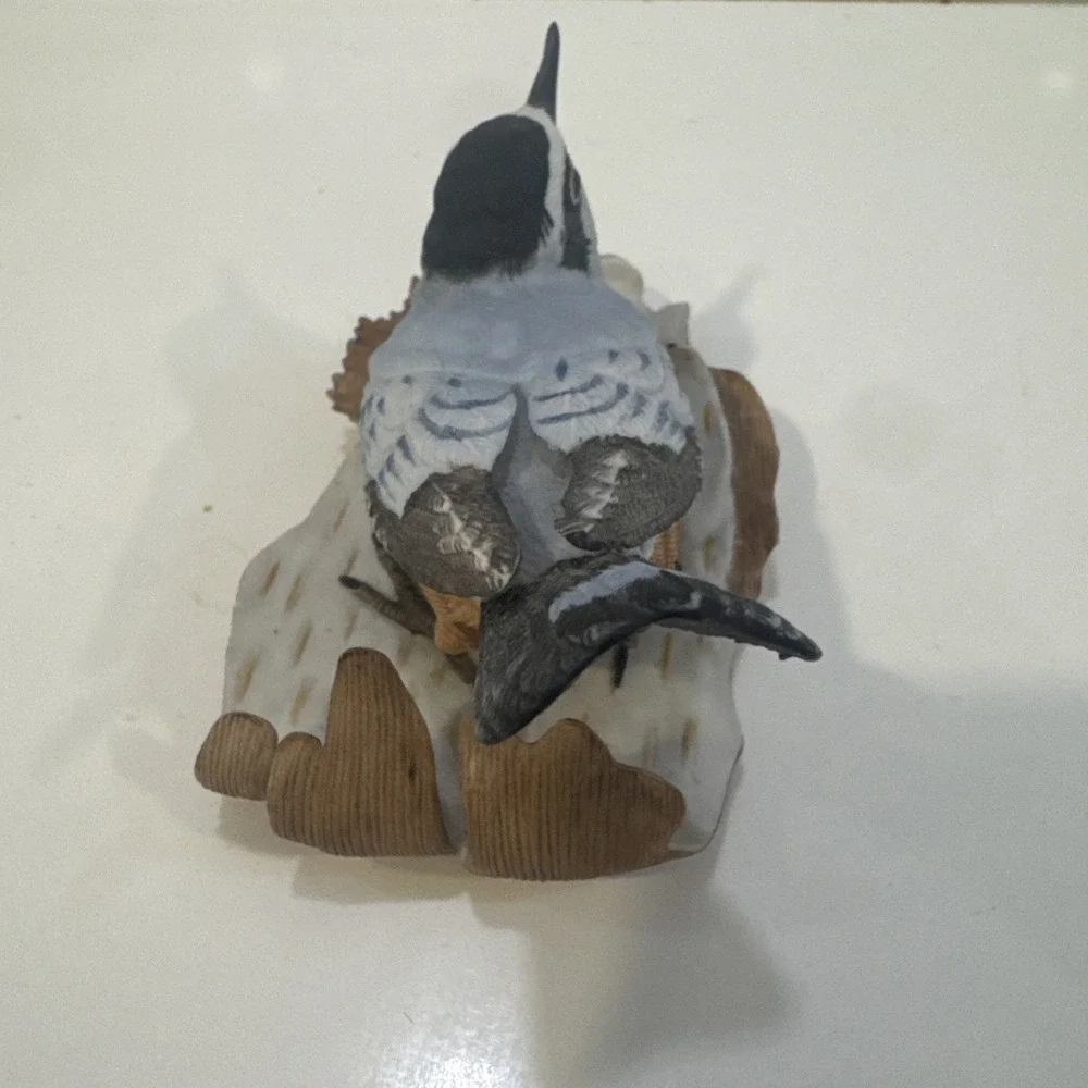 Vtg Lenox Red Breasted Nuthatch Figurine Garden Bird Collection Fine Porcelain